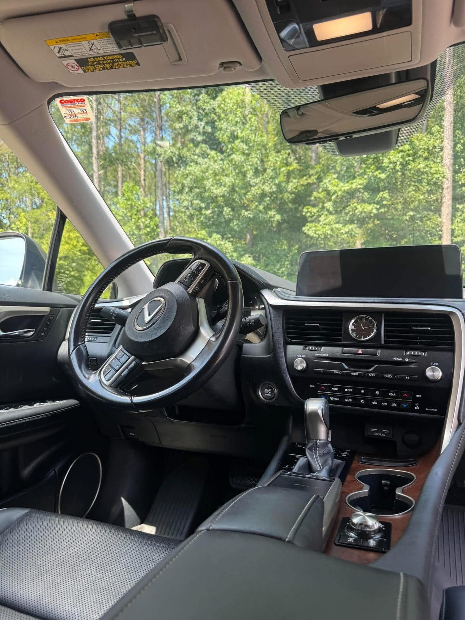 Lexus interior and dashboard after detailing